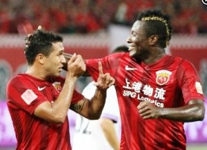 Asamoah Gyan is quietly racking up the goals in China .