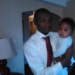 The late Samuel Nuamah and his 2 year old daughter.
