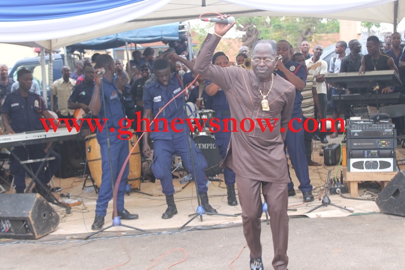 Amakye Dede Performing live with Police Band